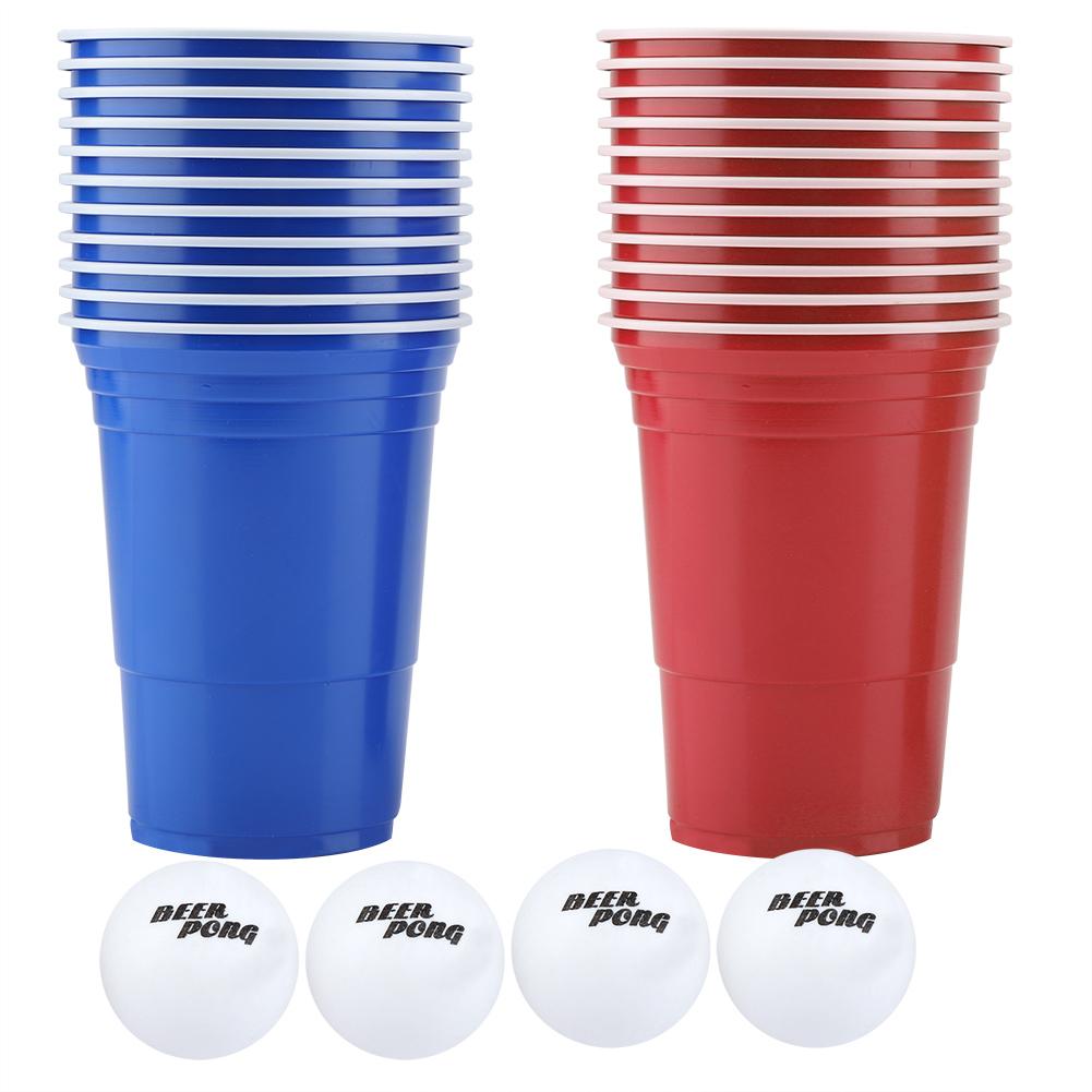 22pcs Beer Pong Cups with 4 Pong Balls