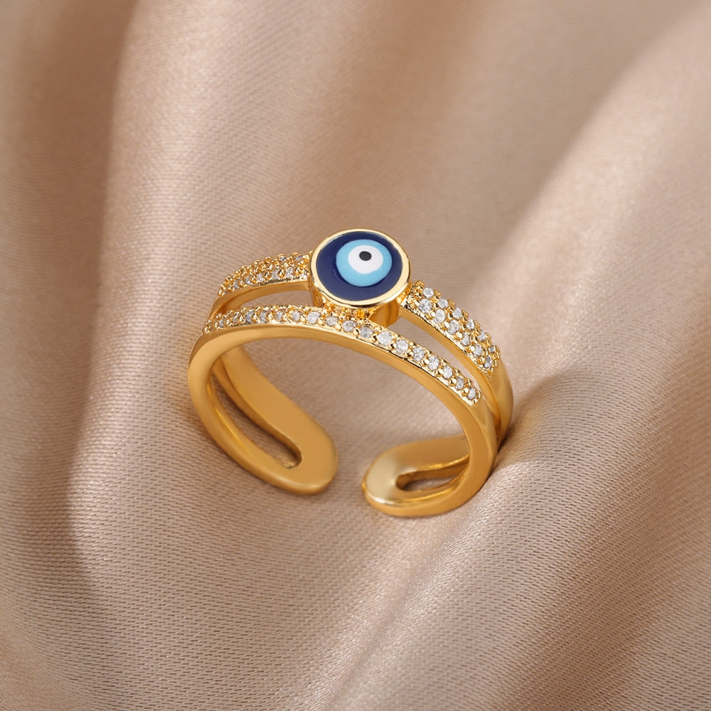 Mystic Blue Iris Ring