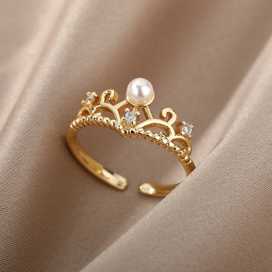 Royal Marble Tiara Ring